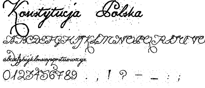 Konstytucja Polska font